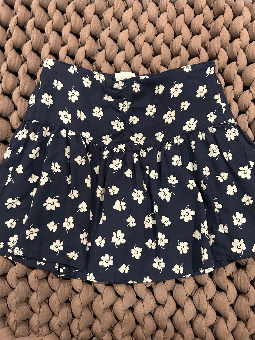 Abercrombie Navy Tiered Mini Skirt